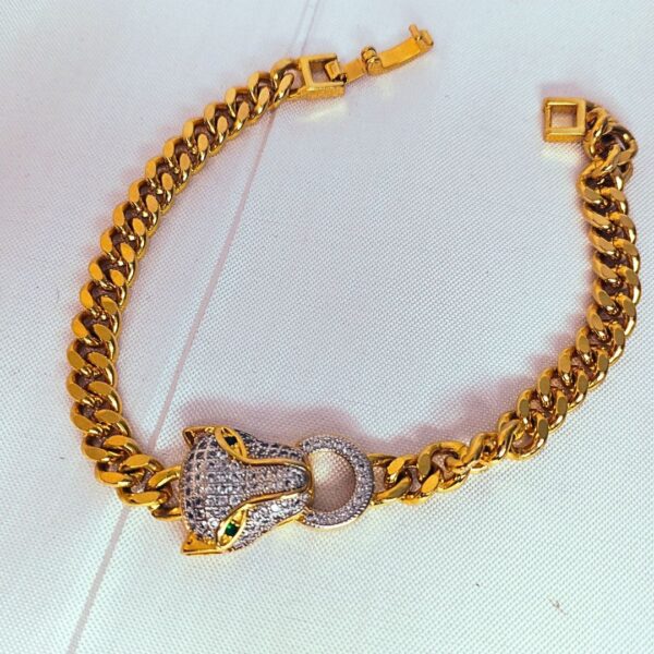 Pulseira Folheada a Ouro Pantera - Imagem 4
