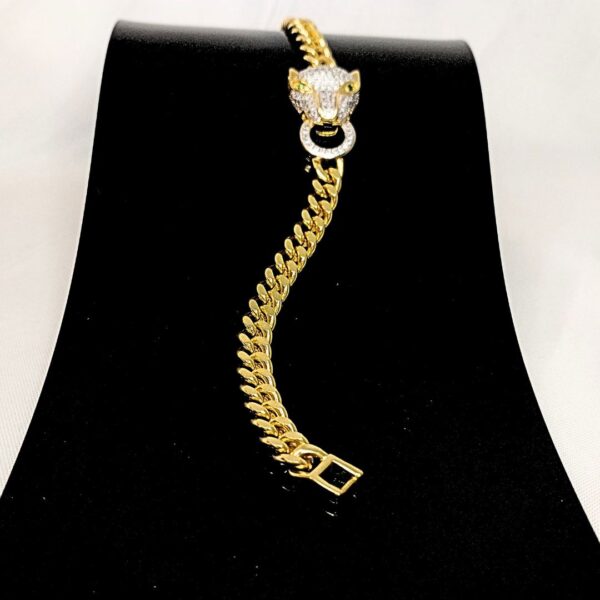 Pulseira Folheada a Ouro Pantera - Imagem 3