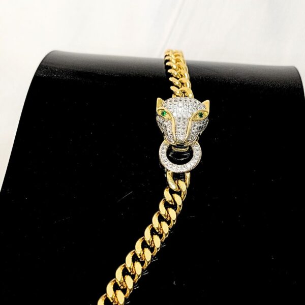 Pulseira Folheada a Ouro Pantera - Imagem 2