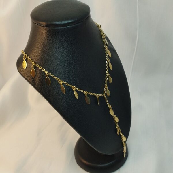 Colar Folheado a Ouro Folhas - Imagem 4