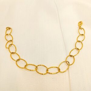 Pulseira Folheada a Ouro Elos Ovais