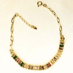 Pulseira Folheada a Ouro Riviera com Zircônia