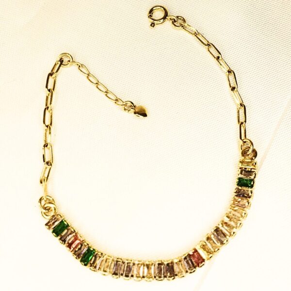 Pulseira Folheada a Ouro Riviera com Zircônia
