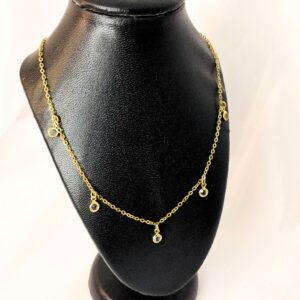 Colar Folheado a Ouro com Zircônias Brancas