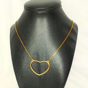 Colar Folheada a Ouro Coração