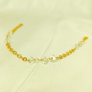 Pulseira Folheada a Ouro com Cristais