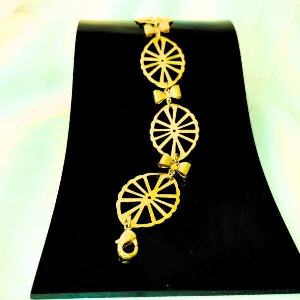 Pulseira Folheada a Ouro com Laços - Imagem 4