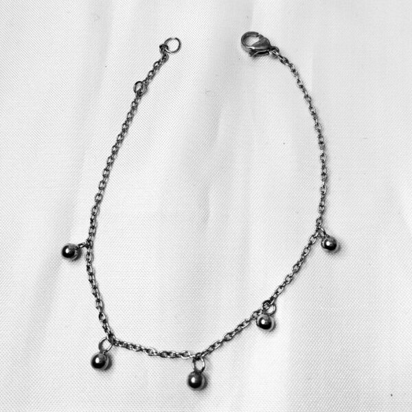 Pulseira de Aço Inox Bolinhas "P" - Imagem 6