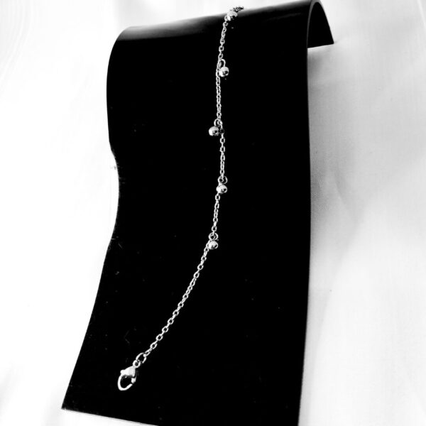 Pulseira de Aço Inox Bolinhas "P" - Imagem 4