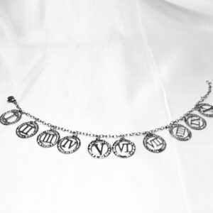 Pulseira de Aço Inox com Números Romanos