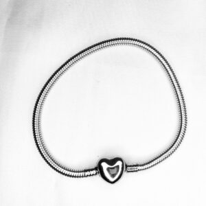Pulseira de Aço Inox Pandora Coração
