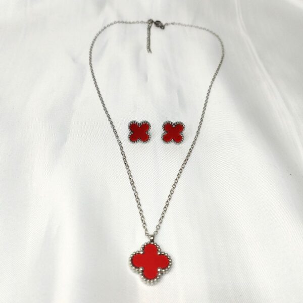 Conjunto de Aço Trevo Vermelho - Imagem 6