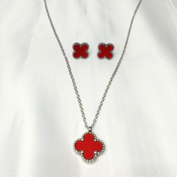Conjunto de Aço Trevo Vermelho - Imagem 5