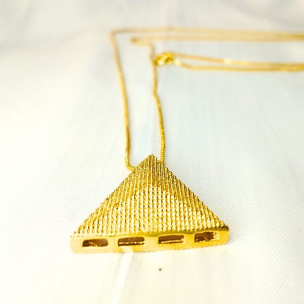 Colar Folheado a Ouro Piramide - Imagem 2