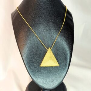 Colar Folheado a Ouro Piramide