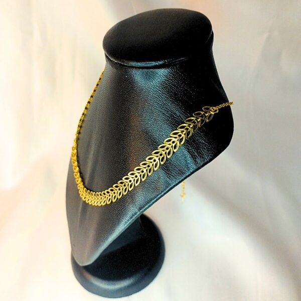 Colar Folheado a Ouro com Folhas - Imagem 4